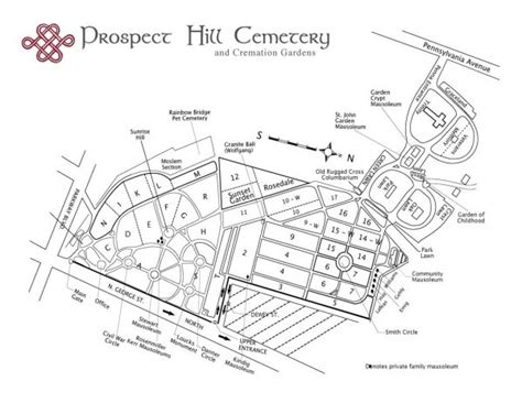 Tour Map - Prospect Hill Cemetery & Cremation Gardens