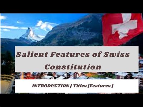 Sailent Features Of Swiss Constitution Detailed Video Youtube