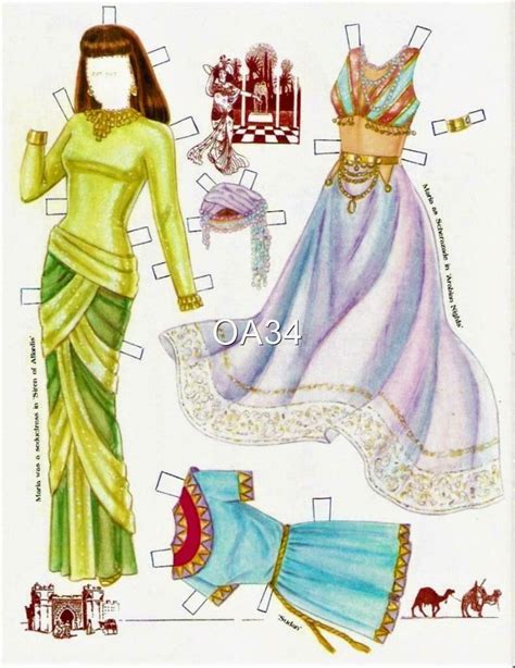 Vintage Uncut Maria Montez Turhan Bey Paper Dolls 1 Reproduction