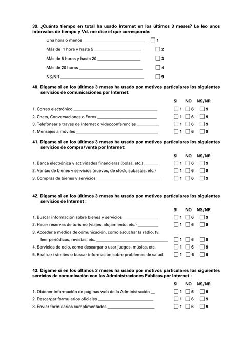 Modelo De Encuesta Del Ine Sobre Equipamiento Y Tic Pdf