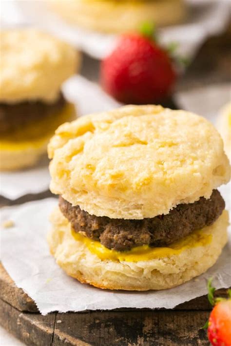 Mini Healthy Sausage Biscuits (Homemade + Freezer Friendly!) | Lauren ...