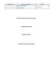 Actividad Sistema De Detecci N De Intrusos Docx Asignatura Datos