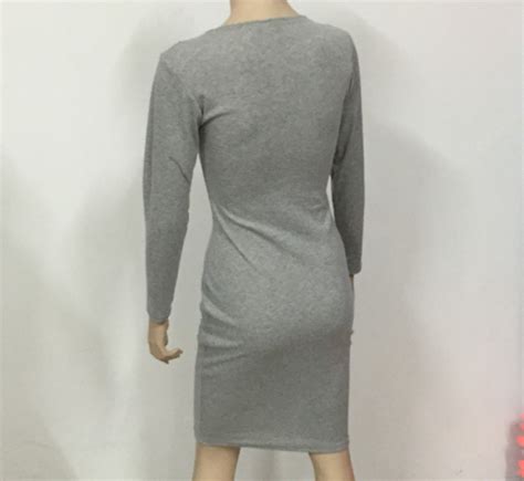 Sexy V Neck Knit Dress Vc40904mn On Luulla