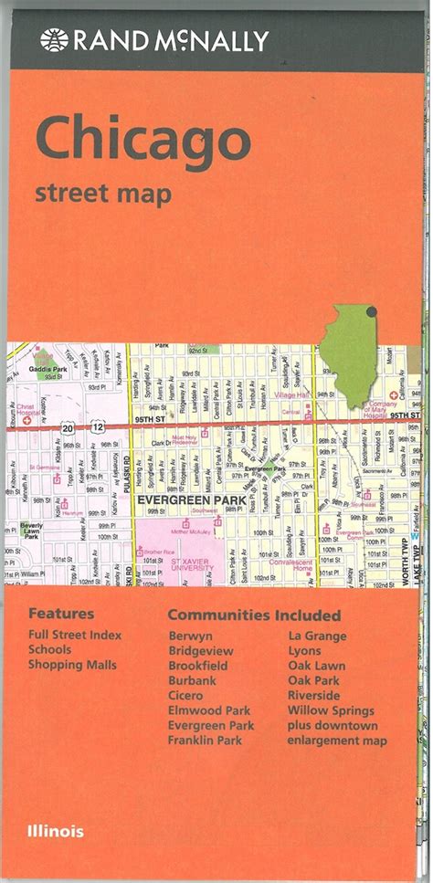 Themapstore Chicago Folded City Street Mapdowntown