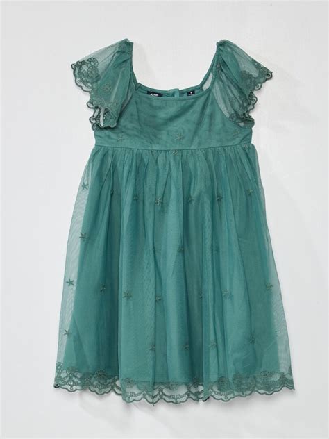 Robe de cérémonie en tulle Vert Kiabi 9 00