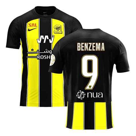 Men S Benzema Al Ittihad Saudi Home Soccer Jersey Shirt