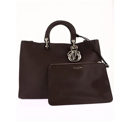 Sac Cabas Lady Dior Dior Cuir Marron Monogram Paris