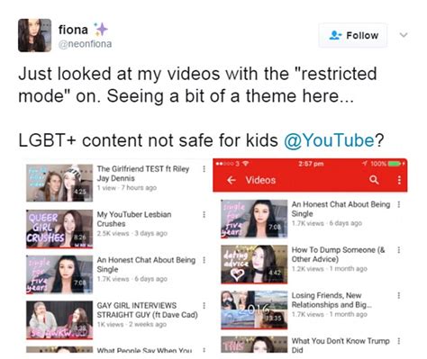 YouTubers Claim Restrictions Targeting Gay Themed Content Daily Mail Online