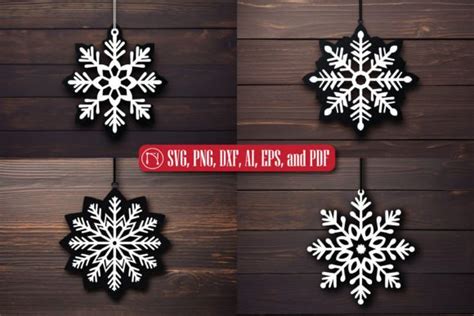 Christmas Snowflake Ornament Svg Bundle Graphic By Ngised · Creative Fabrica