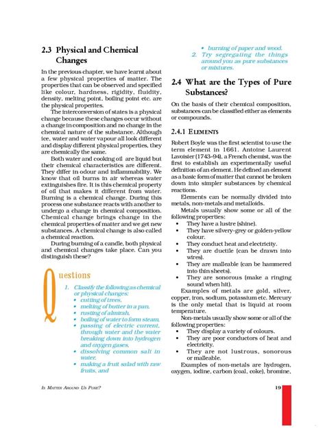 RBSE Book Class 9 Science Chapter 2 Is Matter Around Us Pure Hindi