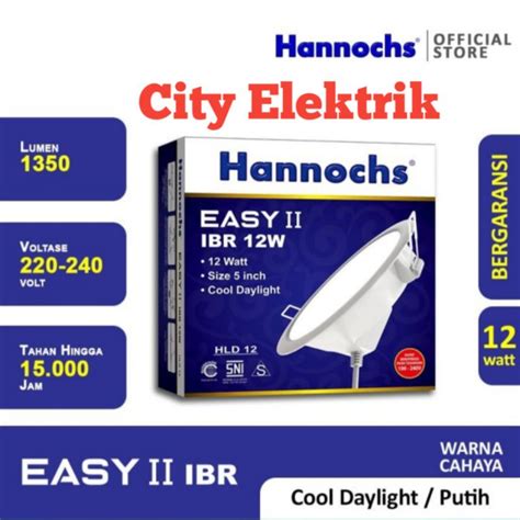 Jual LED Panel Hannochs Easy II IBR 12 Watt Lampu Downlight Hannochs