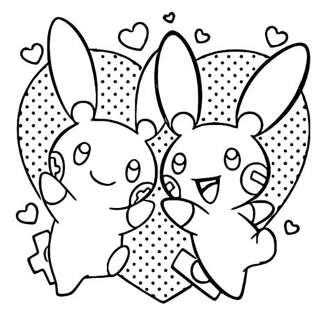 Coloring Pages Pokémon Valentines Day