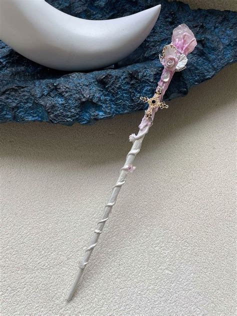 Pink Witch Wand Crystal Wand Cross Magic Wand Cosplay Prop