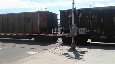 Bnsf Coal Train Near Railroad Crossing Youtube