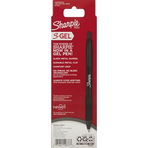 Sharpie S Gel Metal Barrel 07mm Gel Pen Matte Black Barrel 2 Pack