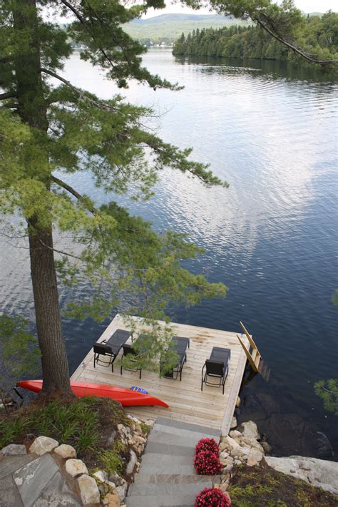 View From Upper Deck At Lake House In 2020 Lake Cottage Lake House Lakeside Living