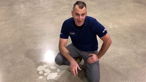 How To Remove An Acid Stain From Polished Concrete YouTube