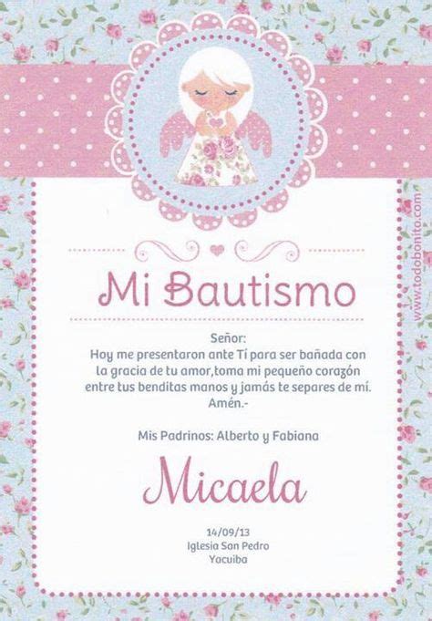 Resultado De Imagen Para Tarjeta De Invitacion De Bautismo De Nenas