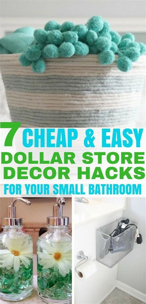 7 Easy DIY Dollar Store Decor Hacks For Your Small Bathroom Dollar