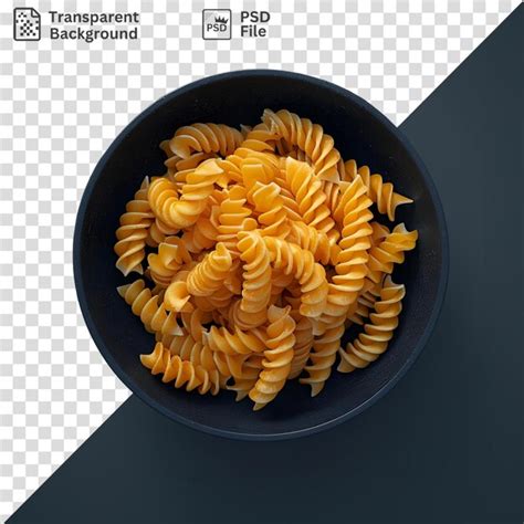 Premium Psd Isolated Bowl Of Pasta On A Blue Background