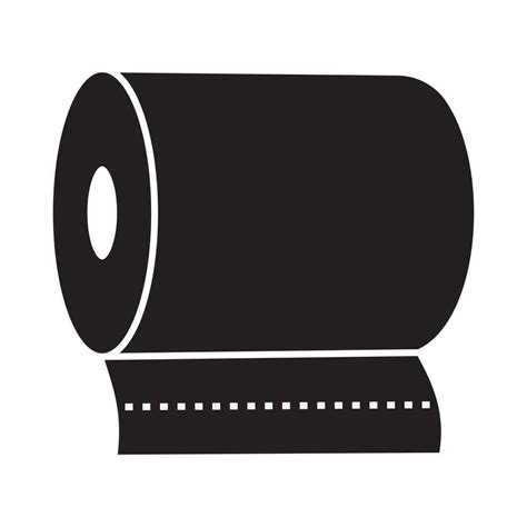 Bathroom Or Toilet Tissue Paper Roll Flat Icon For Apps And Websites