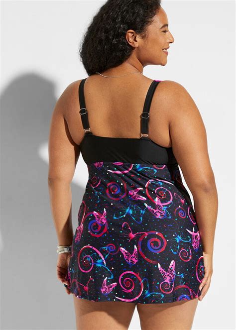 Długie tankini z poliamidu z recyklingu 2 części 50 Bikini Land