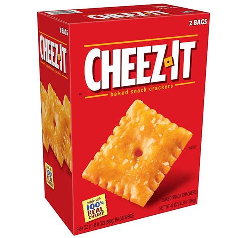 Cheez It Crackers Cheddar 芝士餅乾薄脆 原味 2包裝 48oz 1 36kg 必買站 Bidbuy4u