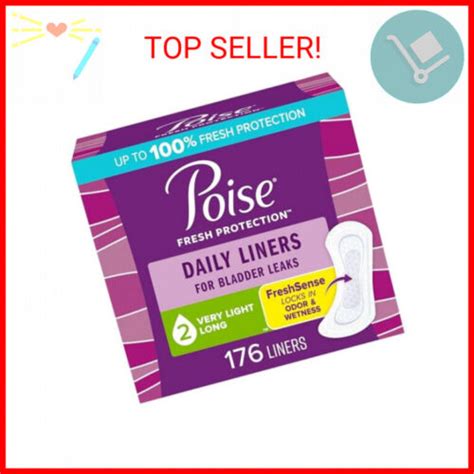 Poise Daily Liners Incontinence Panty Liners Drop Very Light