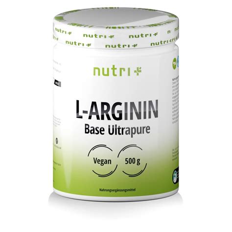 Nutri Veganes L Arginin Base Pulver 500 G Dose Nutri