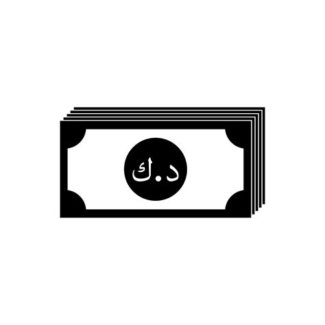 Kuwait Currency Icon Symbol Kuwaiti Dinar, KWD Money Paper. Vector