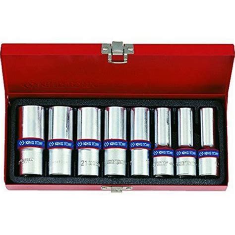 King tony Coffret de Douilles Longues Métrique Set de 8 1 2 4308MR