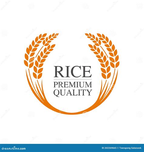 Premium Rice Great Quality Design Concept Vector Stock Vector