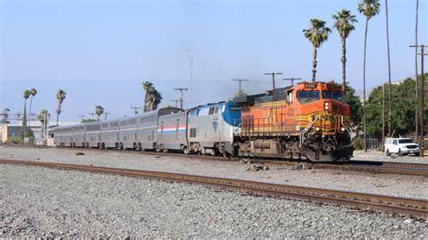 BNSF LEADER ON AMTRAK 3 Railfanning Fullerton Riverside 7 7 23 Feat