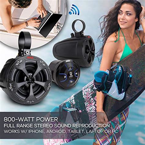 2 Way Dual Bluetooth Off Road Speakers 4 Inch 800w Marine Waterproof Wakeboard Speakers Full