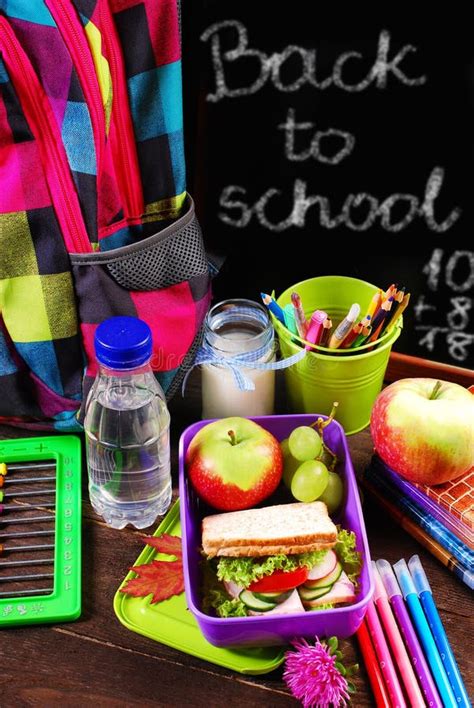 Healthy Breakfast for School Stock Photo - Image of education ...