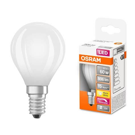 Osram LED Filament Leuchtmittel RetroFit Classic P45 Tropfen 6 5W 6