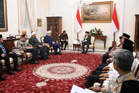 Terima Kunjungan Wakil Grand Syekh Al Azhar Wapres Dukung Kebijakan