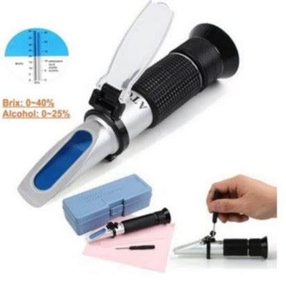 Jual Alat Ukur Kadar Gula Makanan Minuman Refractometer Brix With Atc