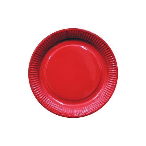 Plato Descartable Liso X10 Und Rojo Casa Fessta