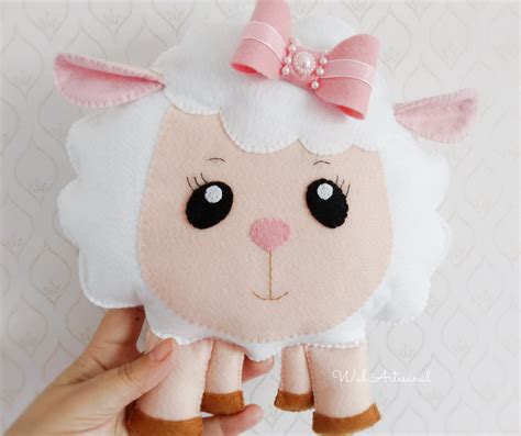 Felt Sheep Baby Pdf Pattern Fuffly Sheep Nursery Diy Etsy