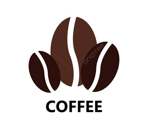 Coffee Bean Icon Silhouette Button Symbol Vector Silhouette Button