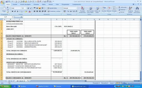 Modelo De Conciliacion Bancaria