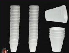 White Thermocol Disposable Glass Application Food Or Beverage Serving