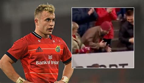 Watch: Craig Casey hilariously spills unsuspecting Munster fan's pint after try - Extra.ie