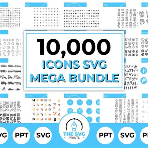 Icons Svg Mega Bundle 10000 Icons Icons Ppt Business Etsy