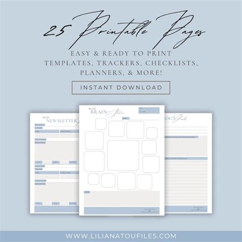 Digital Blog Planner Bundle For New And Seasoned Bloggers Printable