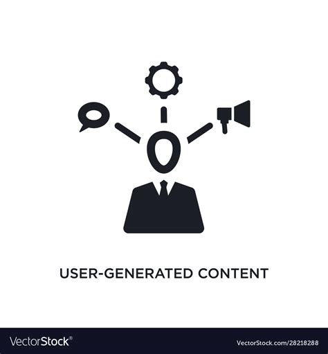 User Generated Content Isolated Icon Simple Vector Image