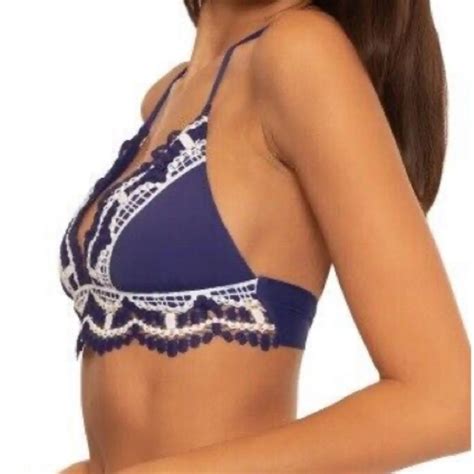 Becca Swim New Becca Delilah Crochet Halter Bikini Top Poshmark