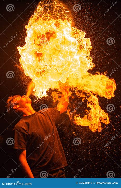 Fire Eaters editorial stock photo. Image of stuntman - 47631013