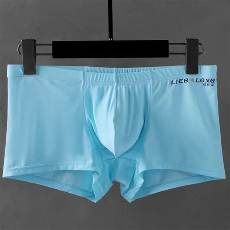 Calzoncillos Ropa Interior Para Hombre Boxers Seda De Hielo Sexi Para